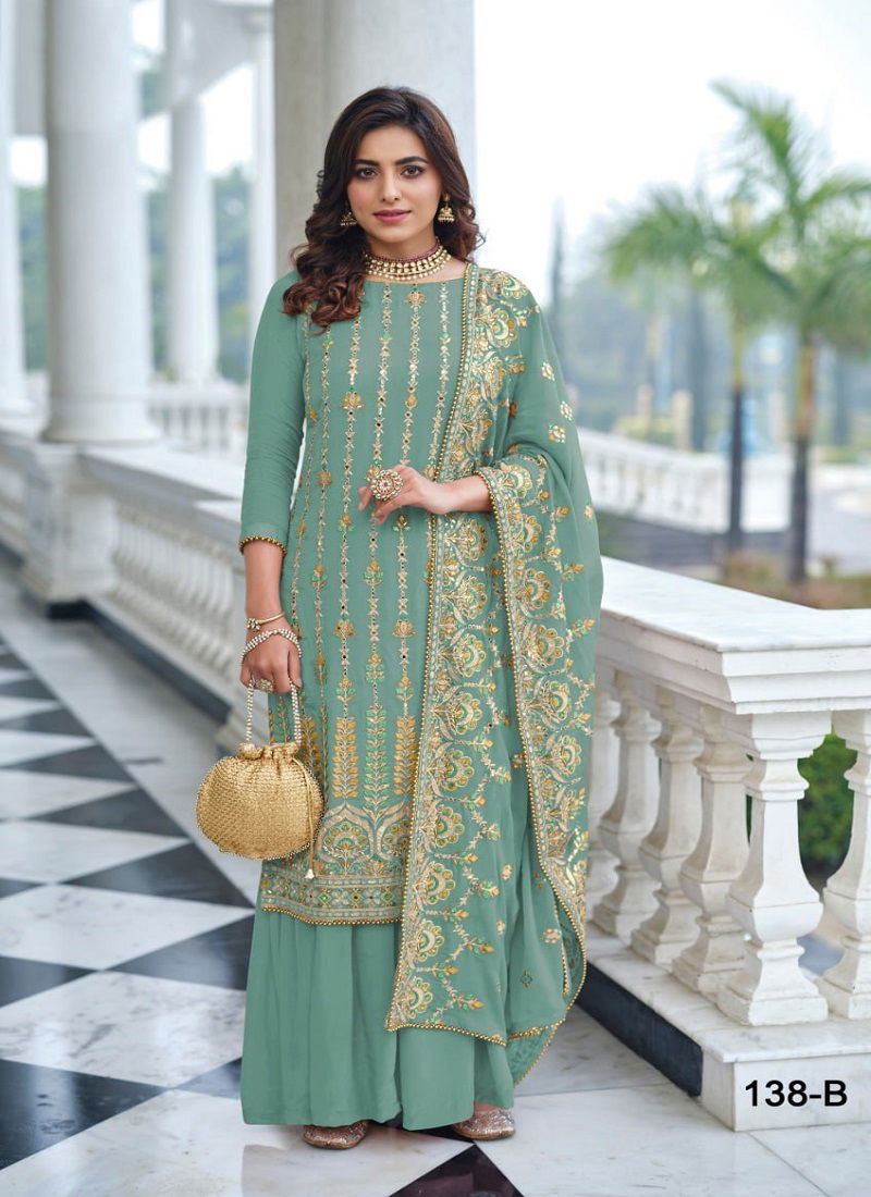 Aaina 138 Colors Designer Salwar Suits Catalog
